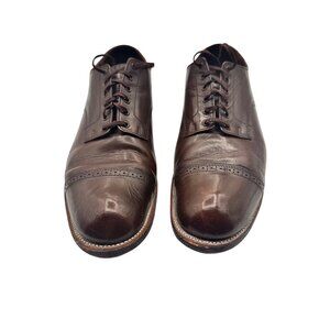 Stacy Adams 11 Leather Cap Toe Dress Shoes Lace Up Business Oxfords Brown
